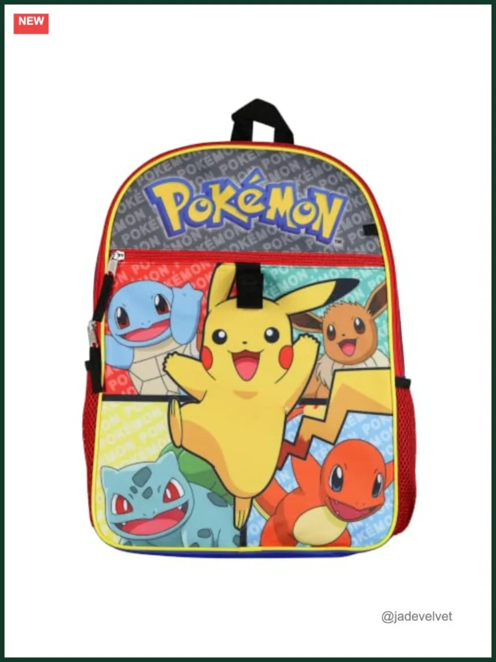 Pokemon Backpack 5-Piece Set Pikachu Charmander School Gear Pencil Case
